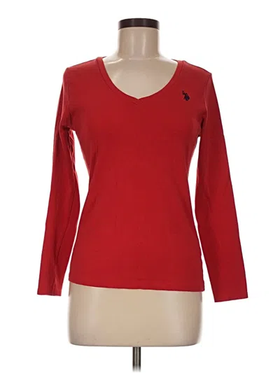 Pre-owned U.s. Polo Assn Long Sleeve T-shirt In Red