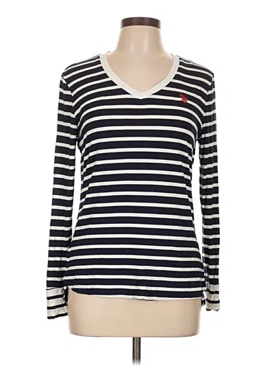 Pre-owned U.s. Polo Assn Long Sleeve T-shirt In White