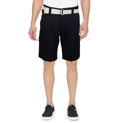 U.s. Polo Assn Mens Belted Cotton Cargo Shorts