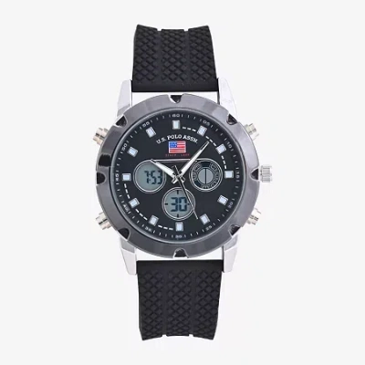 U.s. Polo Assn Mens Black Strap Watch Us9799jc