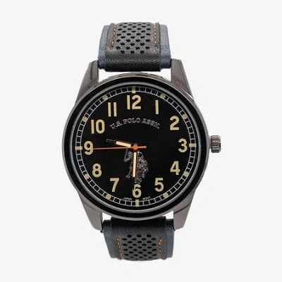 U.s. Polo Assn Mens Black Strap Watch Usc50620jc