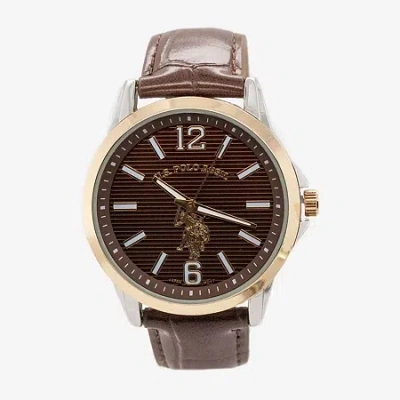 U.s. Polo Assn Mens Brown Strap Watch Usc50622jc