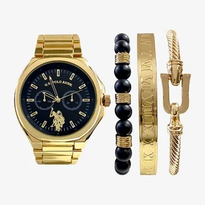 U.s. Polo Assn Mens Gold Tone Strap Watch Usc20248jc
