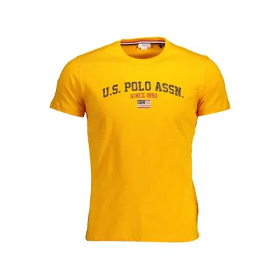 U.s. Polo Assn Orange Cotton Men T-shirt In Yellow