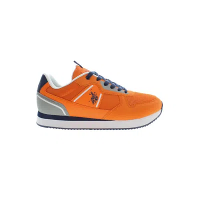 U.s. Polo Assn Orange Polyester Men Sneaker
