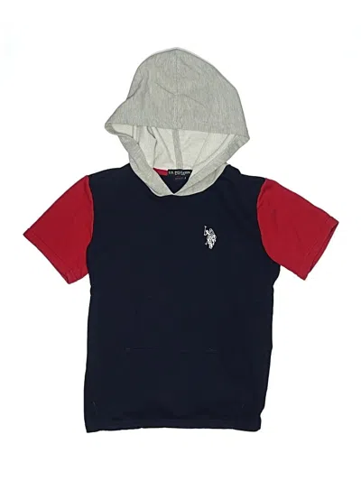 Pre-owned U.s. Polo Assn Kids' Pullover Hoodie In Blue