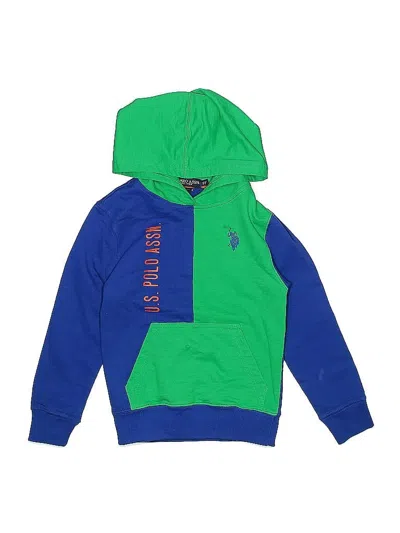 Pre-owned U.s. Polo Assn Kids' Pullover Hoodie In Green