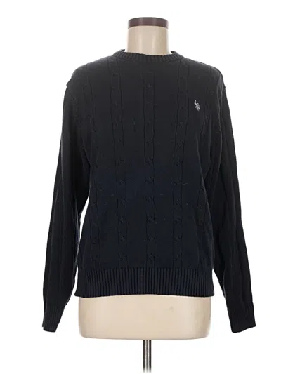 Pre-owned U.s. Polo Assn Pullover Sweater In Black