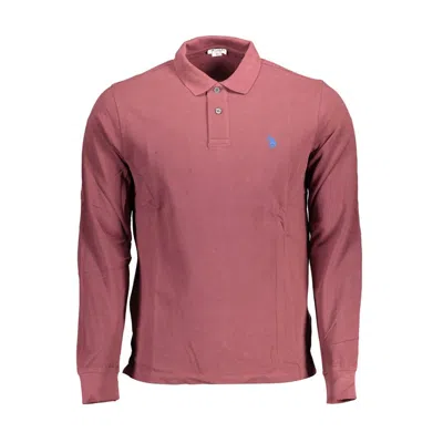 U.s. Polo Assn Purple Cotton Men Polo Shirt In Pink