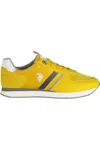 U.s. Polo Assn Radiant Yellow Sports Sneakers With Contrasting Details