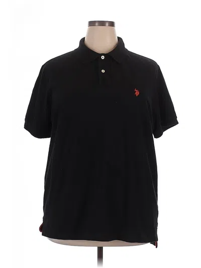 Pre-owned U.s. Polo Assn Short Sleeve Polo In Black