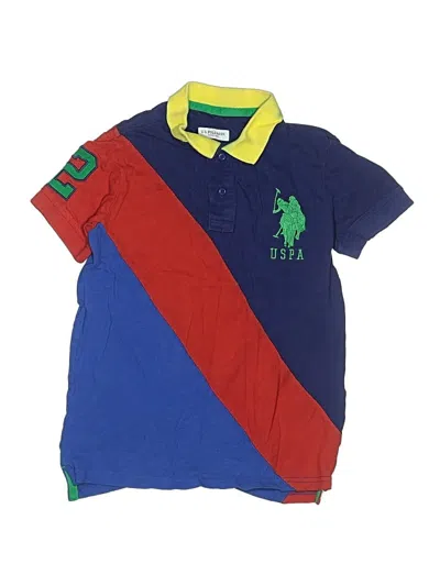 Pre-owned U.s. Polo Assn Kids' Short Sleeve Polo In Blue