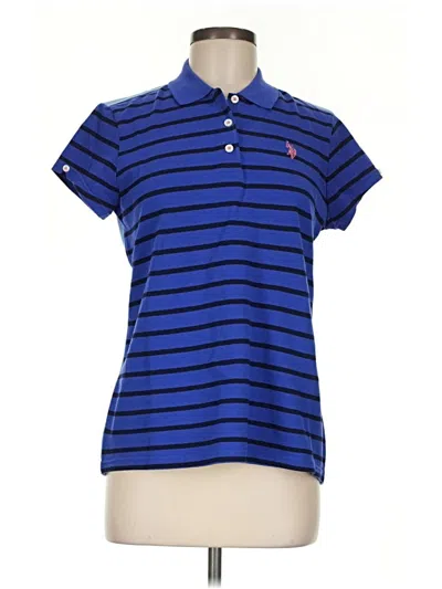 Pre-owned U.s. Polo Assn Short Sleeve Polo In Blue