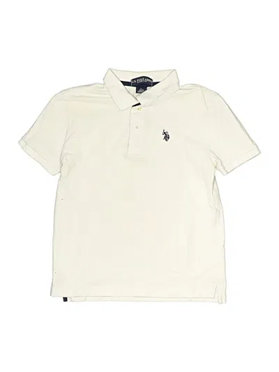 Pre-owned U.s. Polo Assn Kids' Short Sleeve Polo In White
