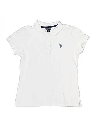 Pre-owned U.s. Polo Assn Kids' Short Sleeve Polo In White