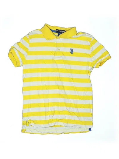 Pre-owned U.s. Polo Assn Kids' Short Sleeve Polo In Yellow