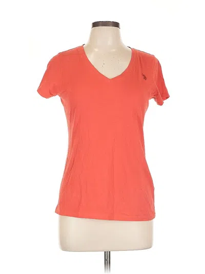 Pre-owned U.s. Polo Assn Short Sleeve T-shirt In Orange