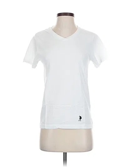 Pre-owned U.s. Polo Assn Short Sleeve T-shirt In White