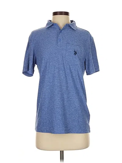 Pre-owned U.s. Polo Assn Short Sleeve Top Blue Collared Neckline Tops