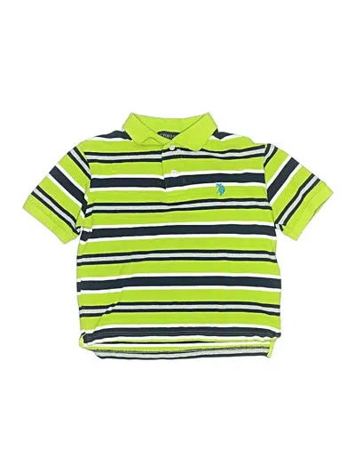 Pre-owned U.s. Polo Assn Kids' Short Sleeve Top Green Tops