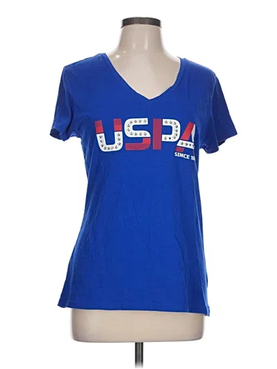 Pre-owned U.s. Polo Assn Short Sleeve T-shirt In Blue