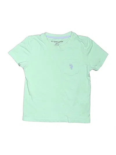 Pre-owned U.s. Polo Assn Kids' Short Sleeve T-shirt In Green