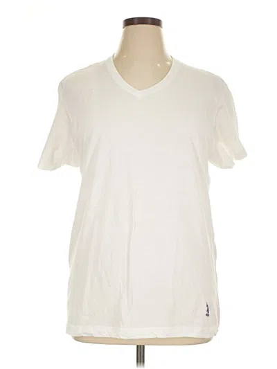 Pre-owned U.s. Polo Assn Short Sleeve T-shirt In Ivory