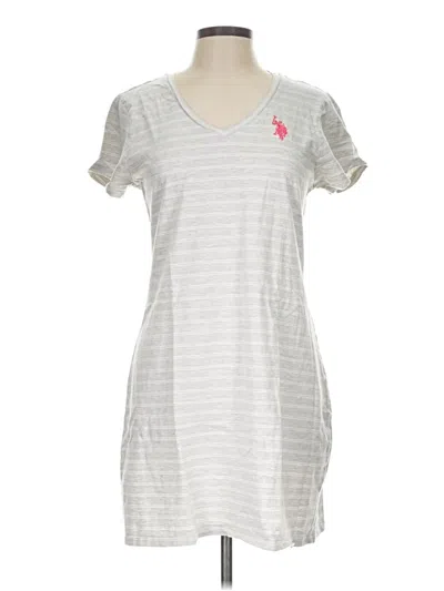Pre-owned U.s. Polo Assn Short Sleeve T-shirt In Silver