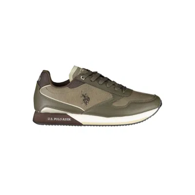 U.s. Polo Assn Sleek Sports Sneakers With Elegant Contrast Details In Green