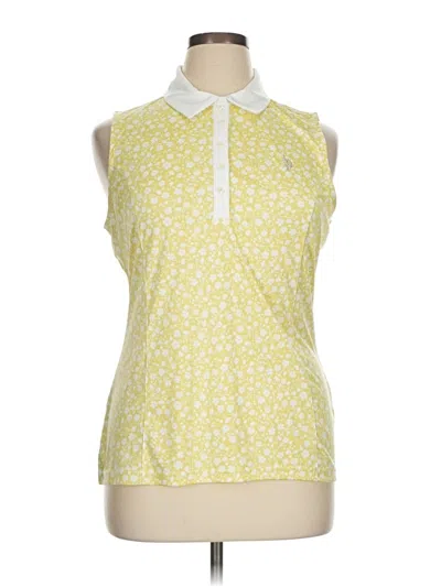 Pre-owned U.s. Polo Assn Sleeveless Blouse In Yellow