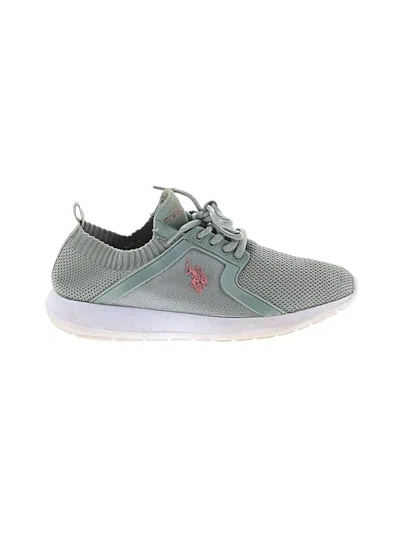 Pre-owned U.s. Polo Assn Sneakers In Green