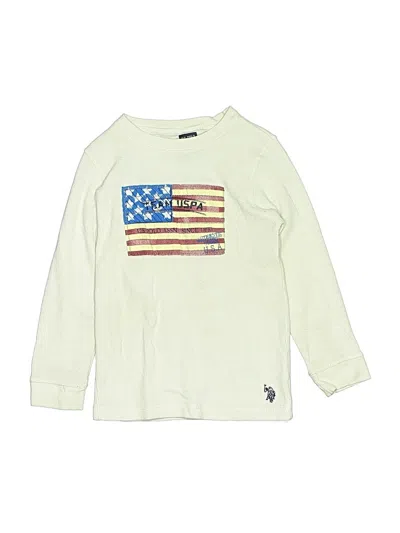 Pre-owned U.s. Polo Assn Kids' Sweatshirt In White