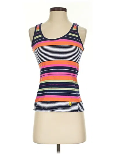 Pre-owned U.s. Polo Assn Tank Top Yellow Halter Neckline Tops