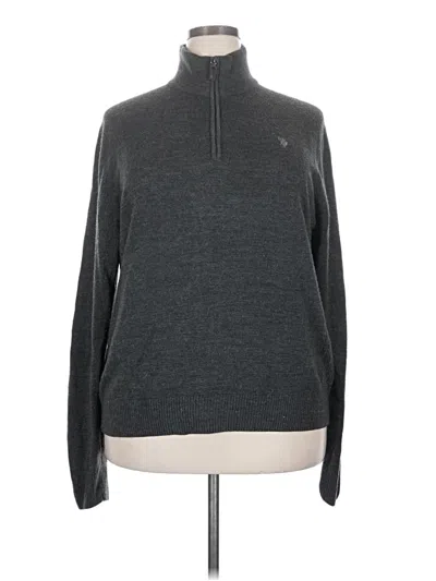 Pre-owned U.s. Polo Assn Turtleneck Sweater In Gray