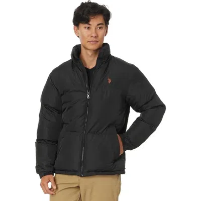 U.s. Polo Assn U. S. Polo Assn. Big Channel Puffer Jacket Men's Black Full Zip Ddr3179
