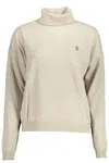 U.S. POLO ASSN U. S. POLO ASSN. CHIC TURTLENECK WITH ELEGANT WOMEN'S EMBROIDERY