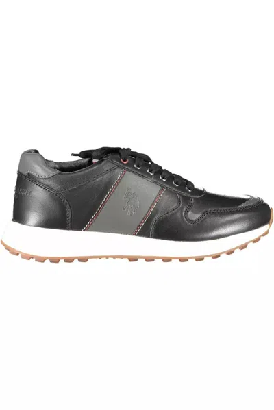 U.s. Polo Assn U. S. Polo Assn. Eco Leather Men's Trainer In Black