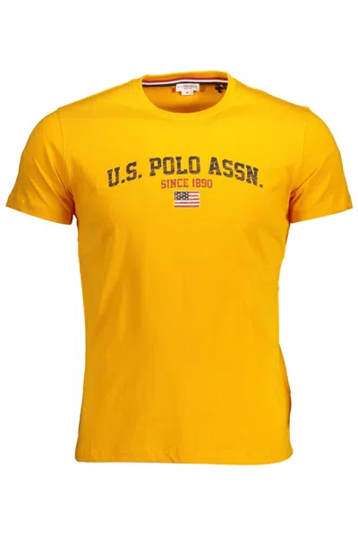 U.s. Polo Assn U. S. Polo Assn. Elegant Crew Neck Logo Men's Tee In Orange