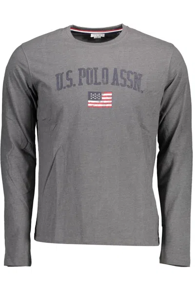 U.s. Polo Assn U. S. Polo Assn. Elegant Printed Logo Men's Tee In Grey