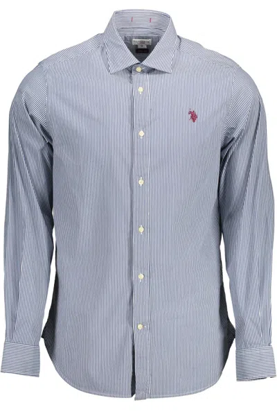 U.s. Polo Assn U. S. Polo Assn. Elegant Slim Fit Long Sleeve Men's Shirt In Blue