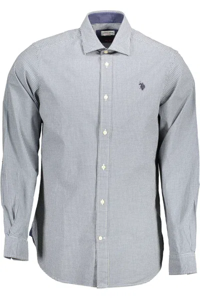 U.s. Polo Assn U. S. Polo Assn. Elegant Slim Fit Long Sleeve Men's Shirt In Blue