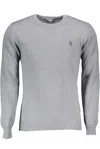 U.s. Polo Assn Elegant Slim Fit Crew Neck Sweater In Grey