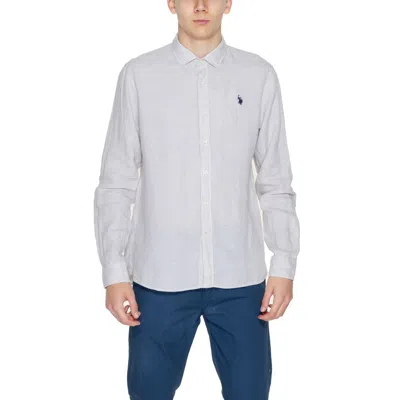 U.s. Polo Assn U. S. Polo Assn. Linen Dress Men's Shirt In White