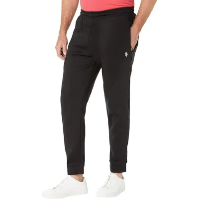 U.s. Polo Assn U. S. Polo Assn. Pants Men's Black Fleece Elastic Waist Joggers Jdm1926 In Multi