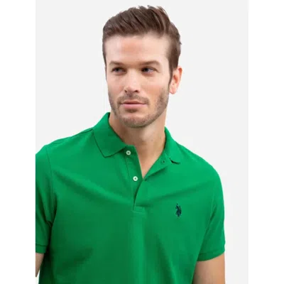 U.s. Polo Assn U. S. Polo Assn. Polo Shirt Men's Kelly Green Cotton Short Sleeve Gbo2222 In Multi