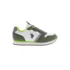 U.s. Polo Assn Green Lace-up Sneakers With Contrasting Details