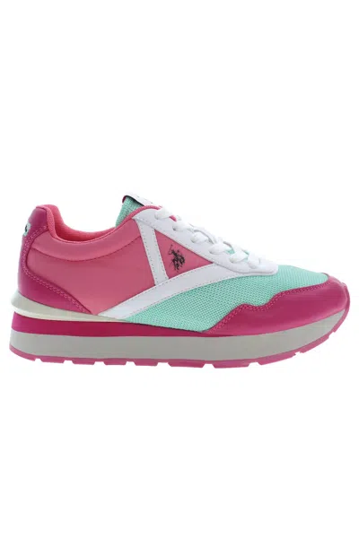 U.s. Polo Assn U. S. Polo Assn. Polyester Women's Trainer In Pink