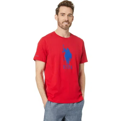 U.s. Polo Assn U. S. Polo Assn. T-shirt Men's Engine Red 100% Cotton Crew Neck Ups4