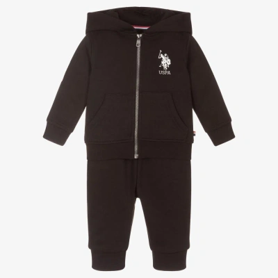 U.s. Polo Assn Babies' U. S. Polo Assn. Boys Black Cotton Tracksuit