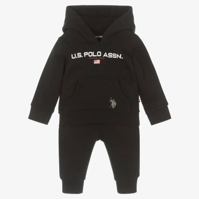 U.s. Polo Assn Babies' U. S. Polo Assn. Boys Black Hooded Tracksuit